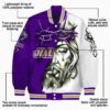 customized james madison dukes jesus tears purple white jacket new arrival