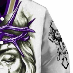 customized james madison dukes jesus tears purple white jacket premium grade
