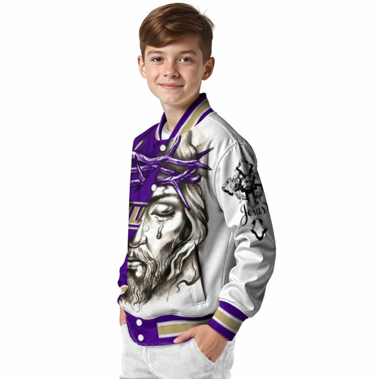 customized james madison dukes jesus tears purple white jacket trendy