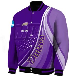customized james madison dukes wave patterns purple jacket best selling