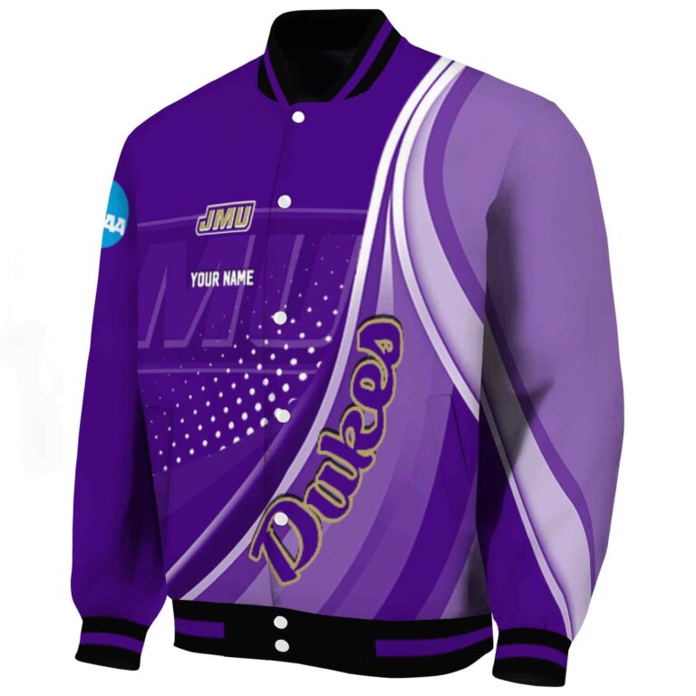 customized james madison dukes wave patterns purple jacket best selling