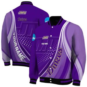 customized james madison dukes wave patterns purple jacket fashion forward