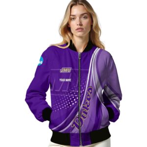 customized james madison dukes wave patterns purple jacket latest model