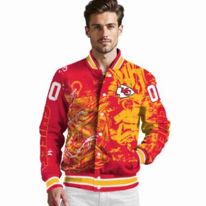 customized kansas city chiefs fishing art red jacket high quality