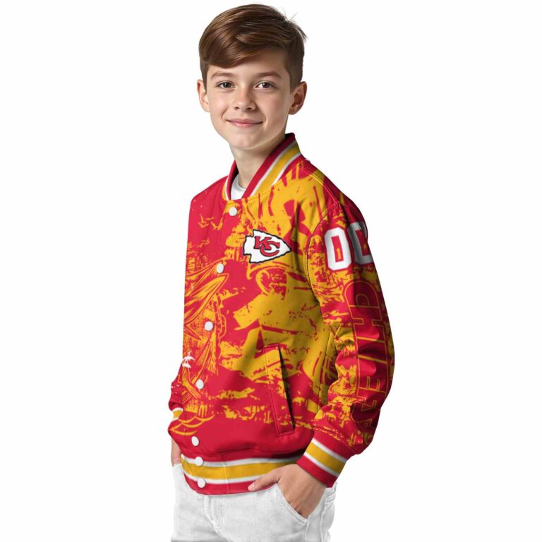 customized kansas city chiefs fishing art red jacket trendy