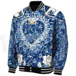 customized kansas city royals heart explosion royal blue jacket best selling