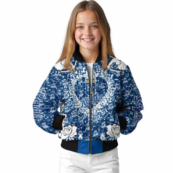 customized kansas city royals heart explosion royal blue jacket top rated