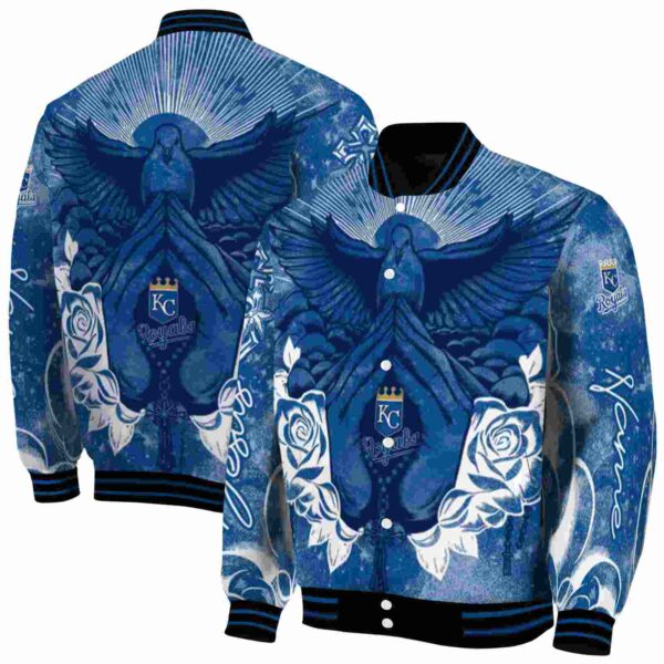 customized kansas city royals praying hands royal blue jacket fashion forward