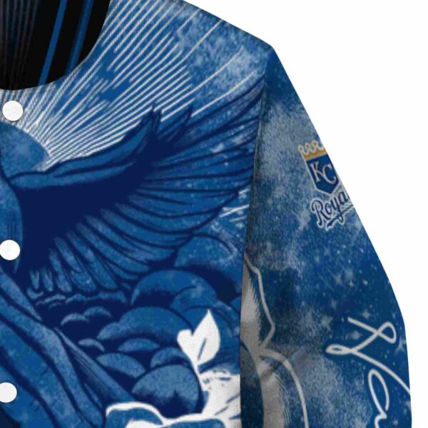 customized kansas city royals praying hands royal blue jacket premium grade