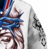 customized kansas jayhawks jesus tears blue white jacket premium grade