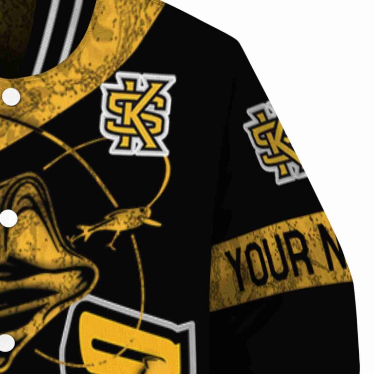 customized kennesaw state owls fishing rod black jacket premium grade