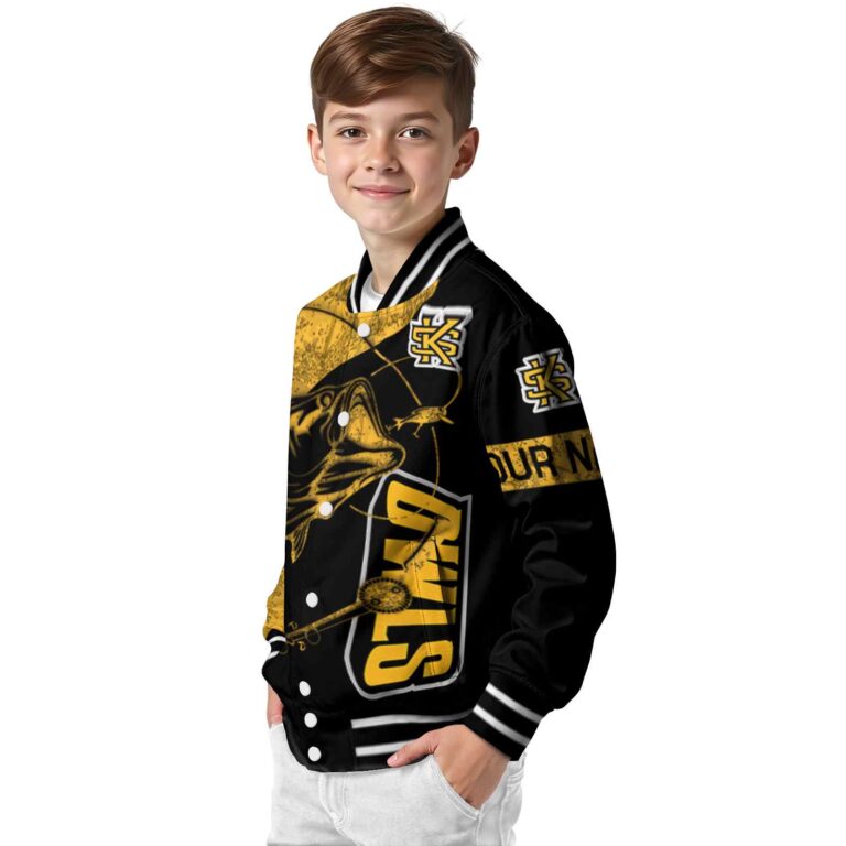 customized kennesaw state owls fishing rod black jacket trendy