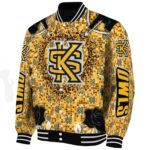 customized kennesaw state owls heart explosion gold jacket best selling