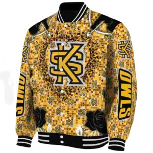 customized kennesaw state owls heart explosion gold jacket best selling
