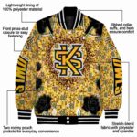 customized kennesaw state owls heart explosion gold jacket best selling