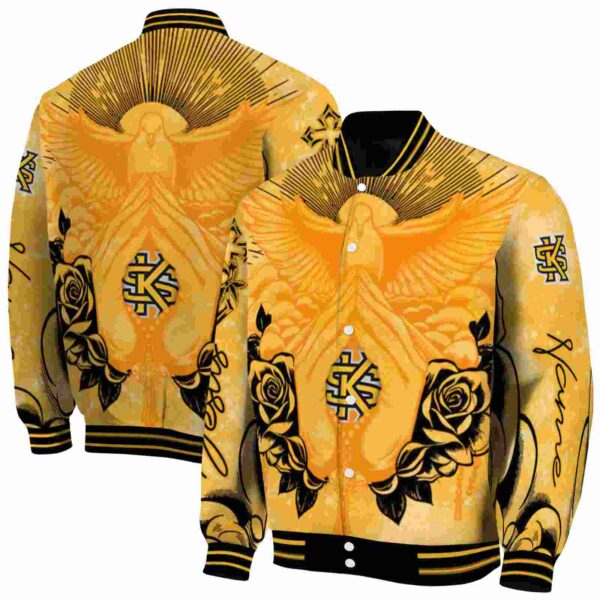 customized kennesaw state owls praying hands gold jacket fashion forward