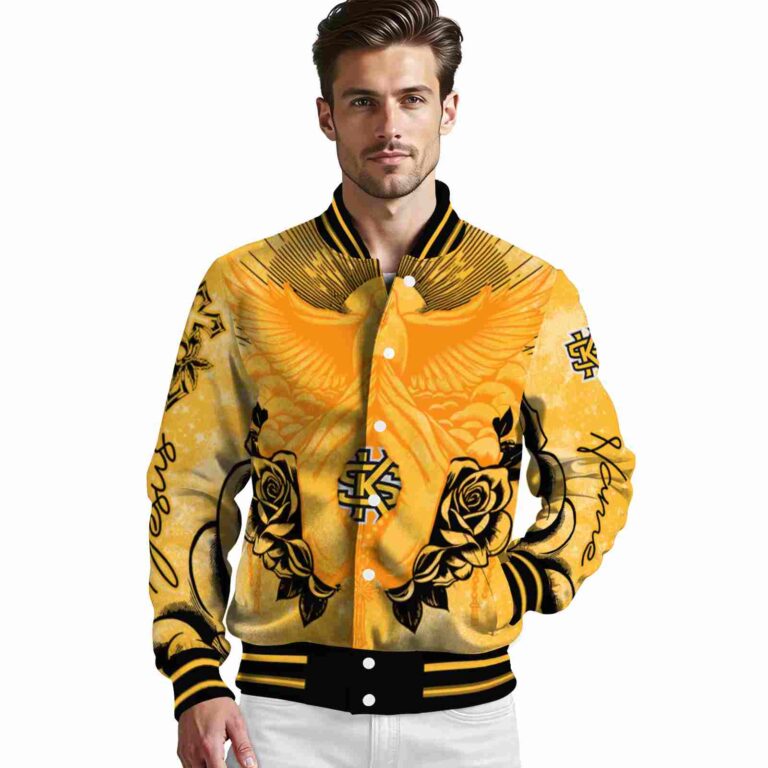 customized kennesaw state owls praying hands gold jacket high quality