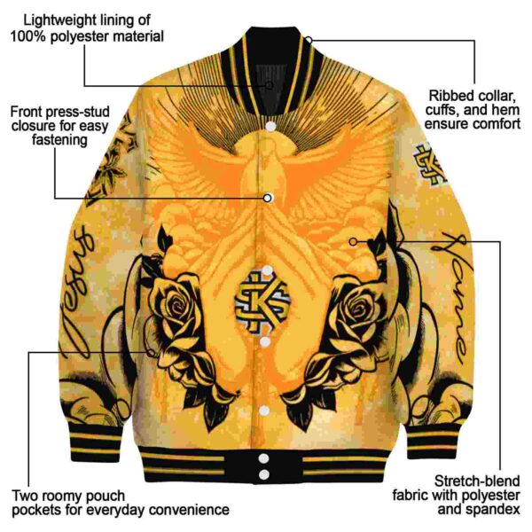 customized kennesaw state owls praying hands gold jacket new arrival