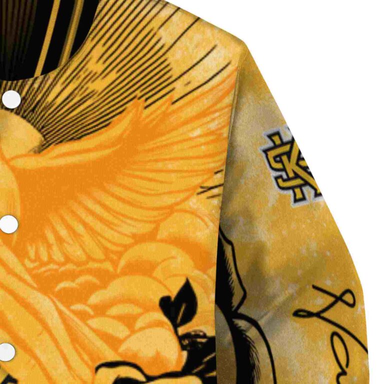customized kennesaw state owls praying hands gold jacket premium grade
