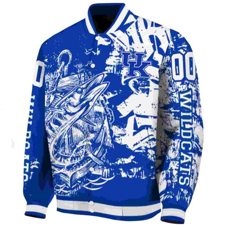 customized kentucky wildcats fishing art blue jacket best selling