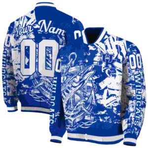 customized kentucky wildcats fishing art blue jacket fashion forward