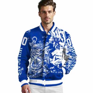 customized kentucky wildcats fishing art blue jacket high quality