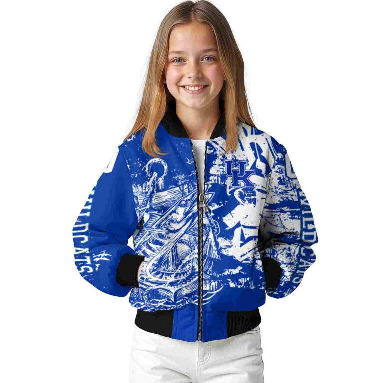 customized kentucky wildcats fishing art blue jacket top rated