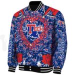 customized la tech heart explosion blue jacket best selling