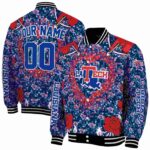 customized la tech heart explosion blue jacket best selling