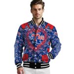 customized la tech heart explosion blue jacket best selling