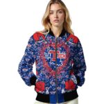 customized la tech heart explosion blue jacket best selling