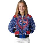 customized la tech heart explosion blue jacket best selling
