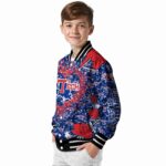 customized la tech heart explosion blue jacket best selling