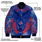customized la tech praying hands blue jacket best selling