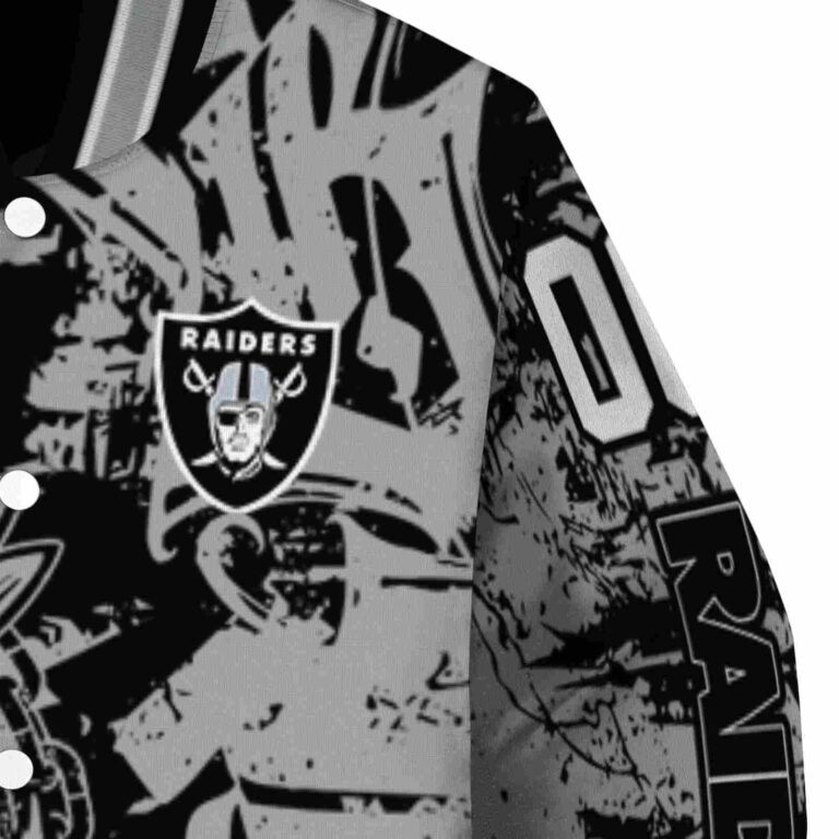 customized las vegas raiders fishing art black jacket premium grade