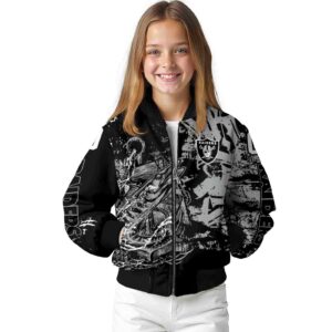 customized las vegas raiders fishing art black jacket top rated