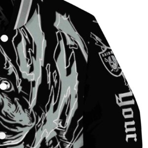 customized las vegas raiders fishing passion black white jacket premium grade