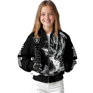 customized las vegas raiders fishing passion black white jacket top rated
