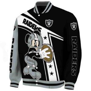 customized las vegas raiders mickey football black white jacket best selling