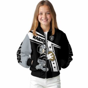 customized las vegas raiders mickey football black white jacket top rated