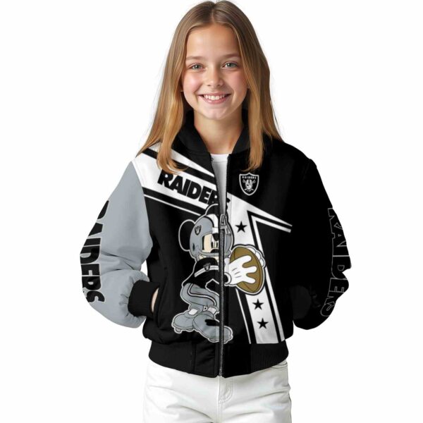 customized las vegas raiders mickey football black white jacket top rated