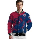 customized liberty flames fishing rod blue jacket best selling