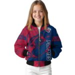 customized liberty flames fishing rod blue jacket best selling