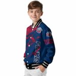 customized liberty flames fishing rod blue jacket best selling