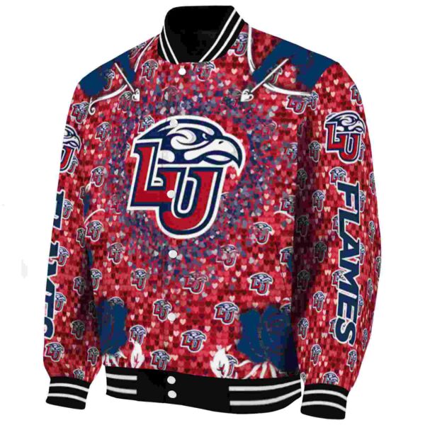 customized liberty flames heart explosion red jacket best selling