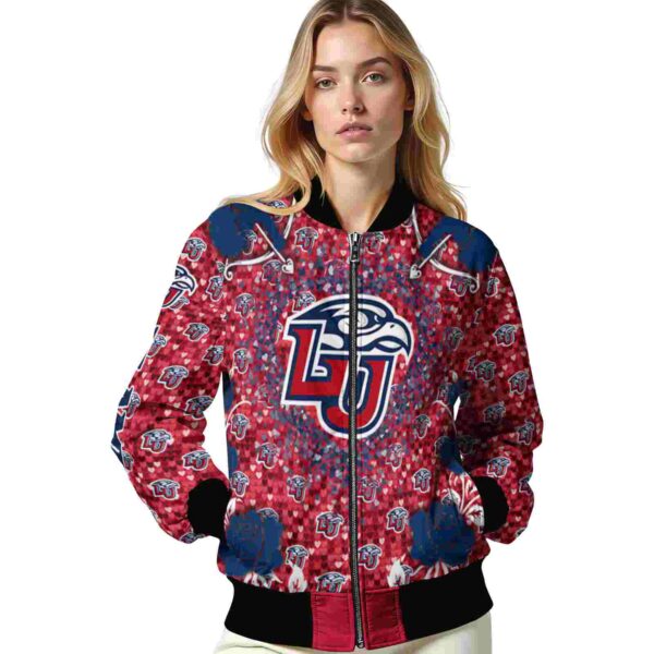customized liberty flames heart explosion red jacket latest model