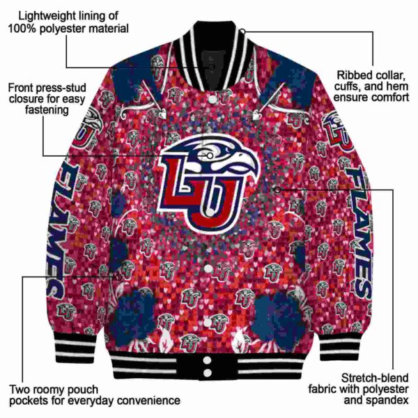customized liberty flames heart explosion red jacket new arrival