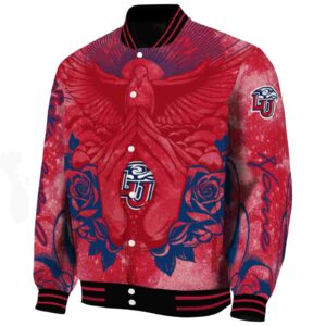 customized liberty flames praying hands red jacket best selling