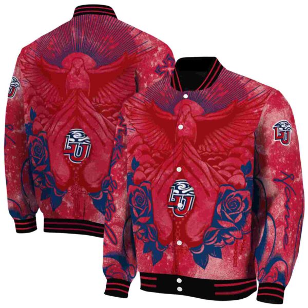 customized liberty flames praying hands red jacket fashion forward