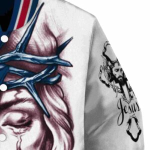 customized los angeles angels jesus tears blue white jacket premium grade